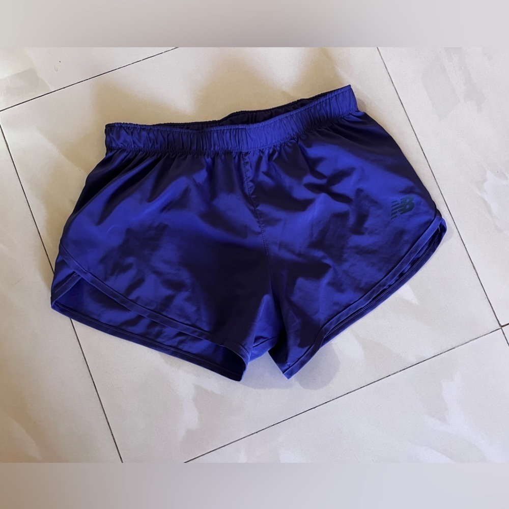 New Balance Women's Pull On Athletic Lined Shorts Adjustable Waist Navy Blue XS - Picture 5 of 11
